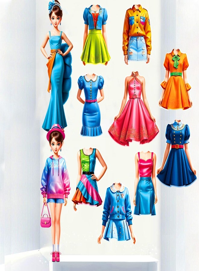 Daniel Axel Magnetic Dress Up Paper Doll,Magnet Princess Dress Up Dolls for Girls Ages 4-7 Kids,Travel Activities Road Trip Car Ride Interactive Learning Created Imagine Set Birthday Gift (D Set) - Image 5